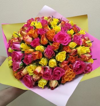 Букет 51 роза ,Кения, 40см